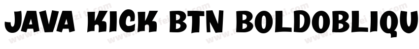 Java Kick BTN BoldOblique字体转换
